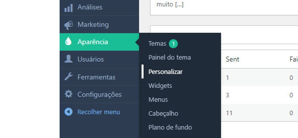 Como alterar informações do rodapé?