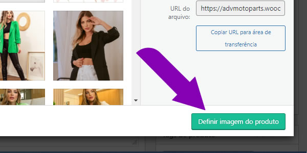 woocommerce excluir foto definir imagem do produto