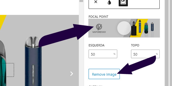 Como alterar slide - remover a imagem do slide anterior